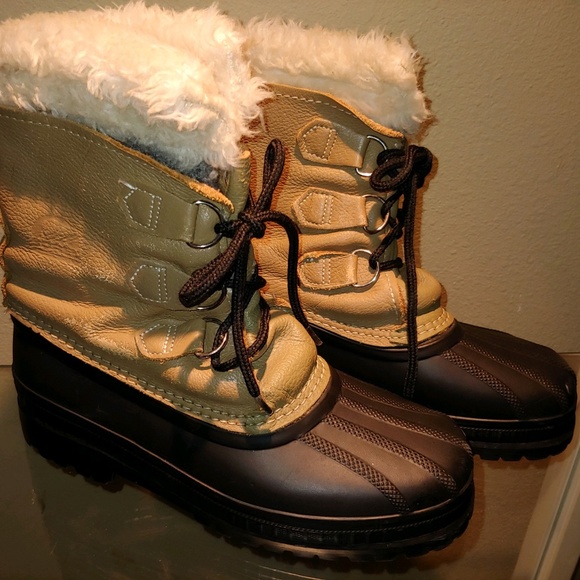Sorel Winter Snow Boots Faux Fur - 5 - Picture 1 of 8